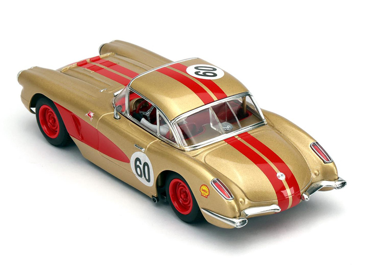 Mr.SlotCar Corvette C1 24H gold-red # 60